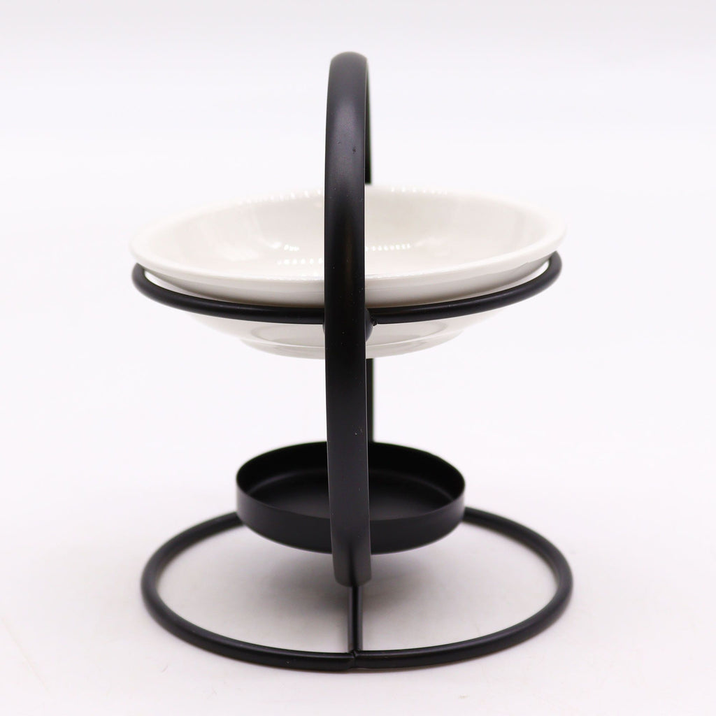 Round Ceramic and Metal Oil Burner Stand – view 2