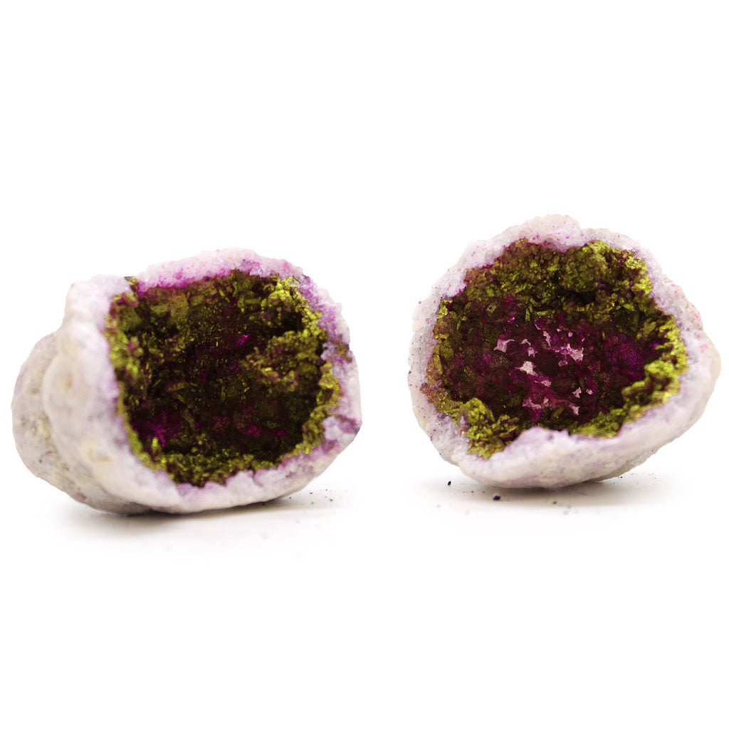 Pink & Gold Coloured Calcite Geode 8.5 x 6 cm – view 4