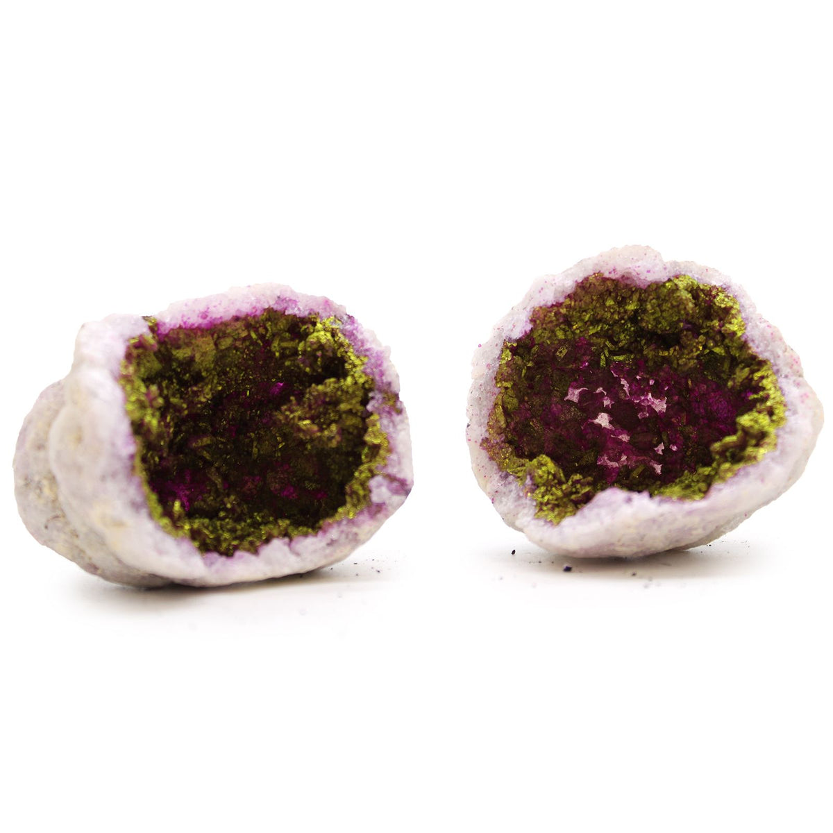 Pink & Gold Coloured Calcite Geode 8.5 x 6 cm – view 4