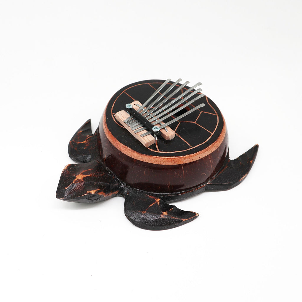 Antique Turtle Coconut Kalimba with Steel Keys