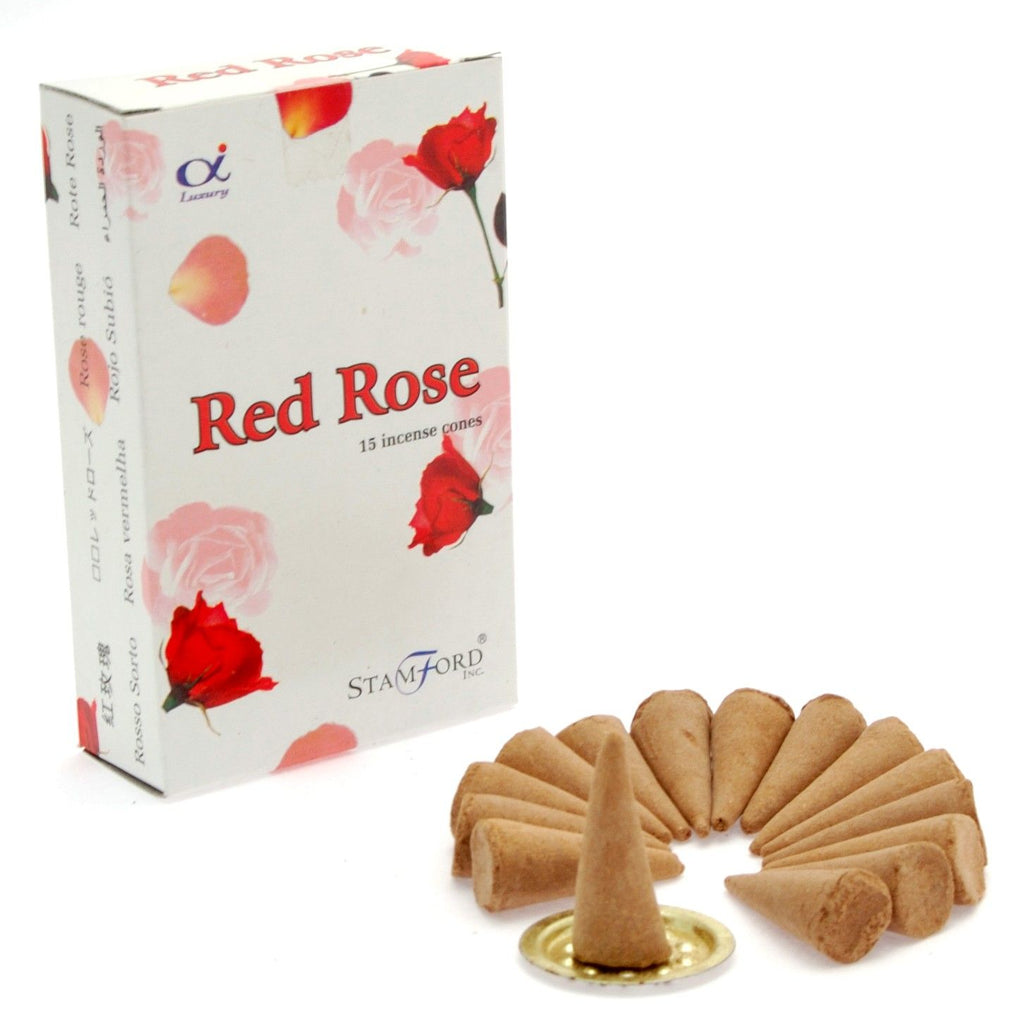 Stamford Red Rose Incense Cones – view 2