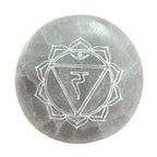Selenite Chakra Charging Set of 7 Small Plates – view 3