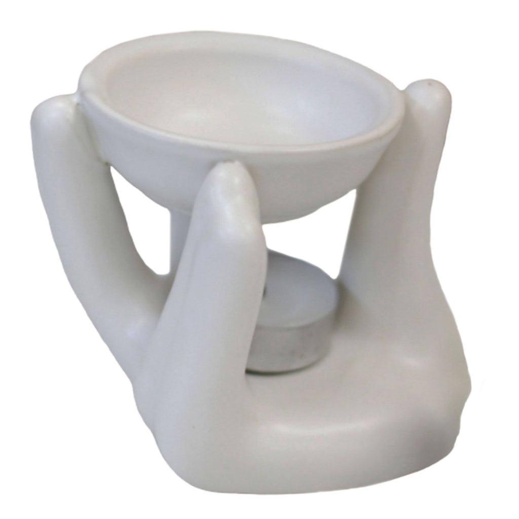 Helping Hand Ceramic Oil Burner in White – view 2
