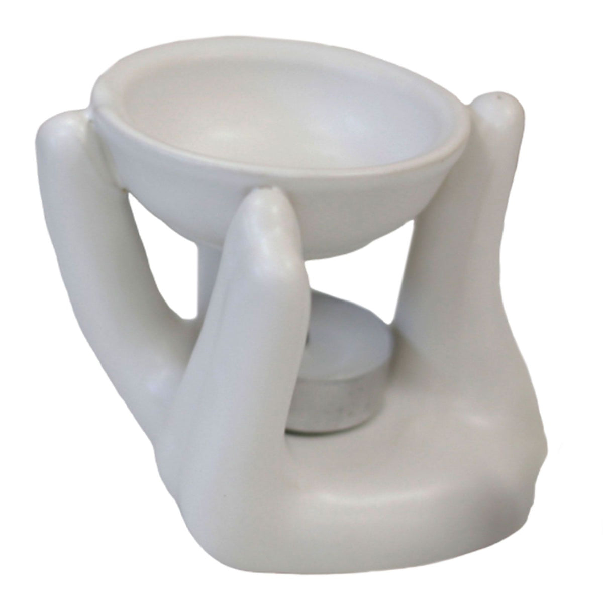 Helping Hand Ceramic Oil Burner in White – view 2