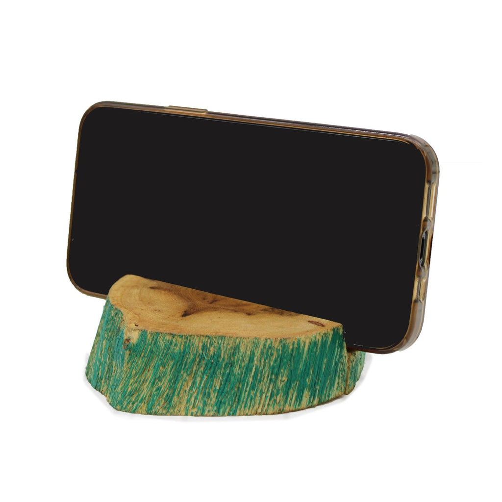 Large Gamal Wood Phone Holder - Greenwash