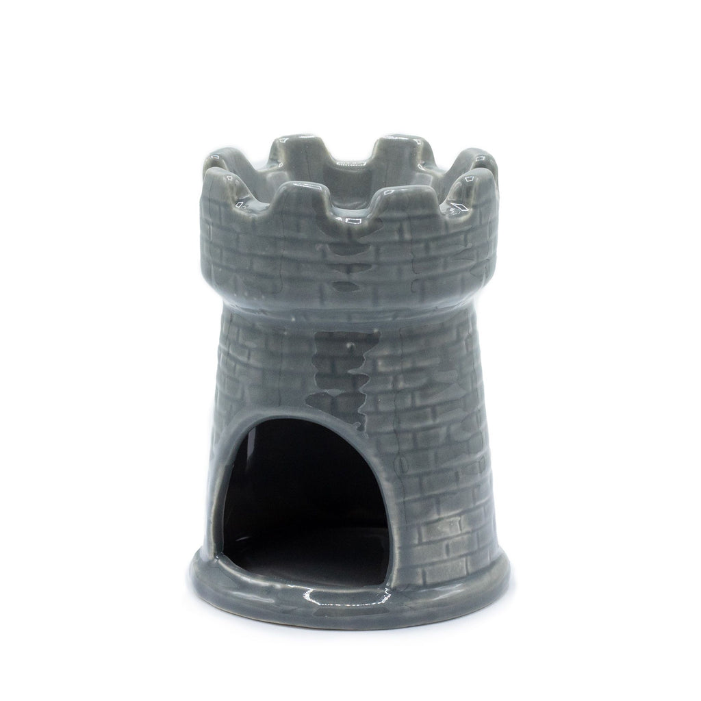 Castle Silhouette Ceramic Oil Burner - Grey