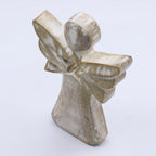 Mango Wood Angel - Whitewash, Star Cut-Out
