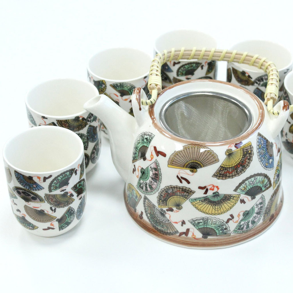 Ceramic Herbal Teapot Set with 6 Cups - China Fans – view 6