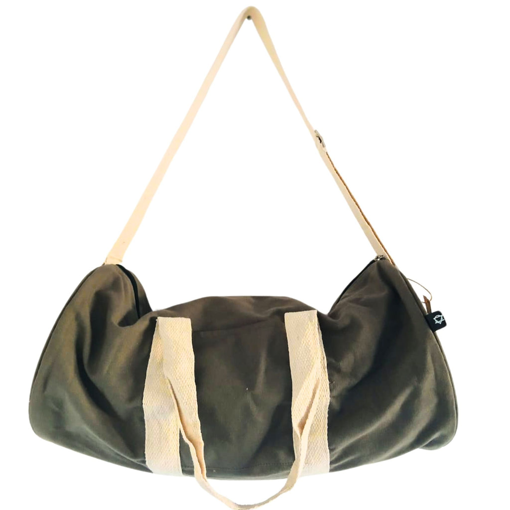 Olive Cotton Canvas Gym Bag – view 2