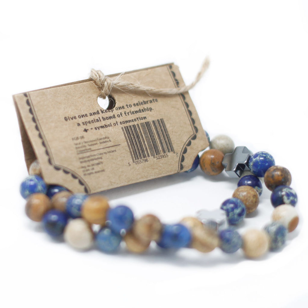 Loyalty Friendship Bracelet Set - Amazonite & Yellow Jasper – view 5