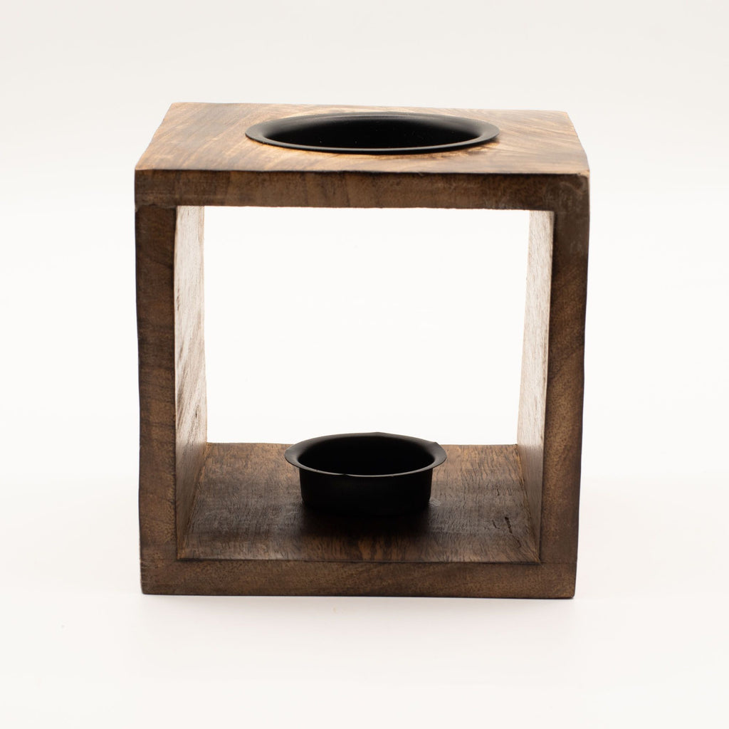 Large Square Mango Wood Oil Burner - Moon Goddess – view 3