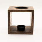 Large Square Mango Wood Oil Burner - Moon Goddess – view 3