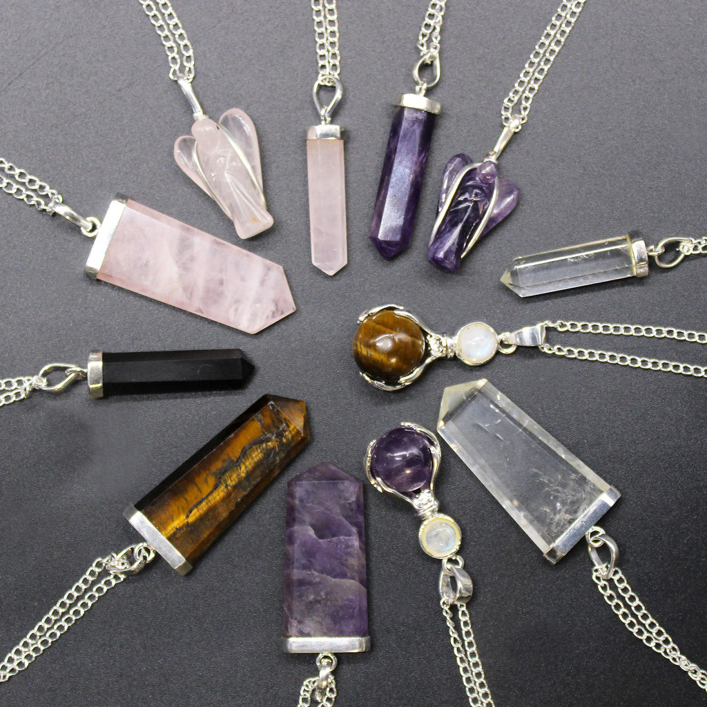 Black Agate Point Pendant Necklace – view 2