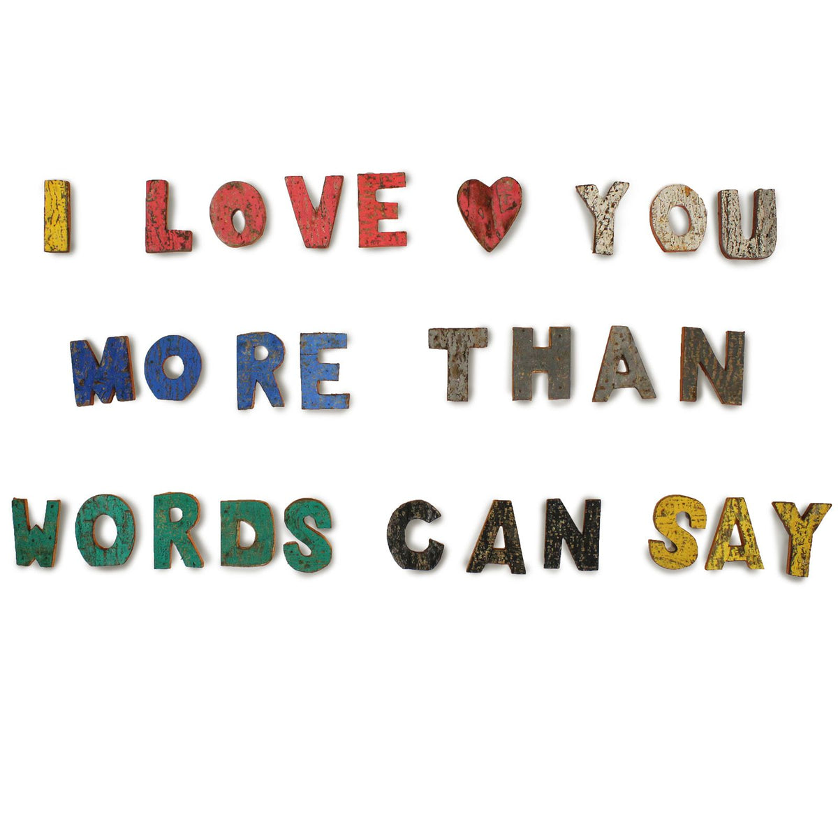 I Love You More Than Words Can Say - Natural Bark Letters (28) – view 3