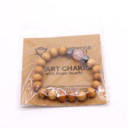 Cedarwood Heart Chakra Bangle with Rose Quartz – view 3