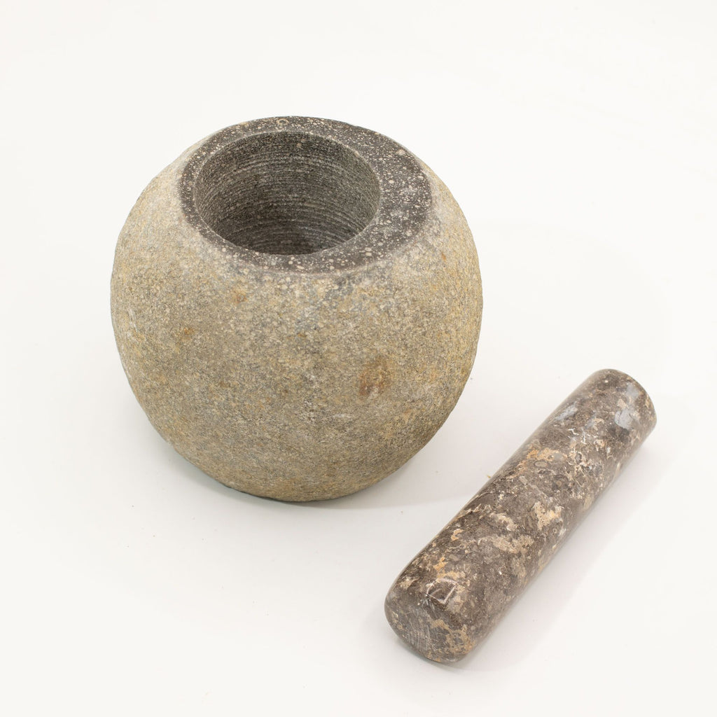 Riverstone Pestle and Mortar - Large, Approx. 15 x 12 cm – view 2