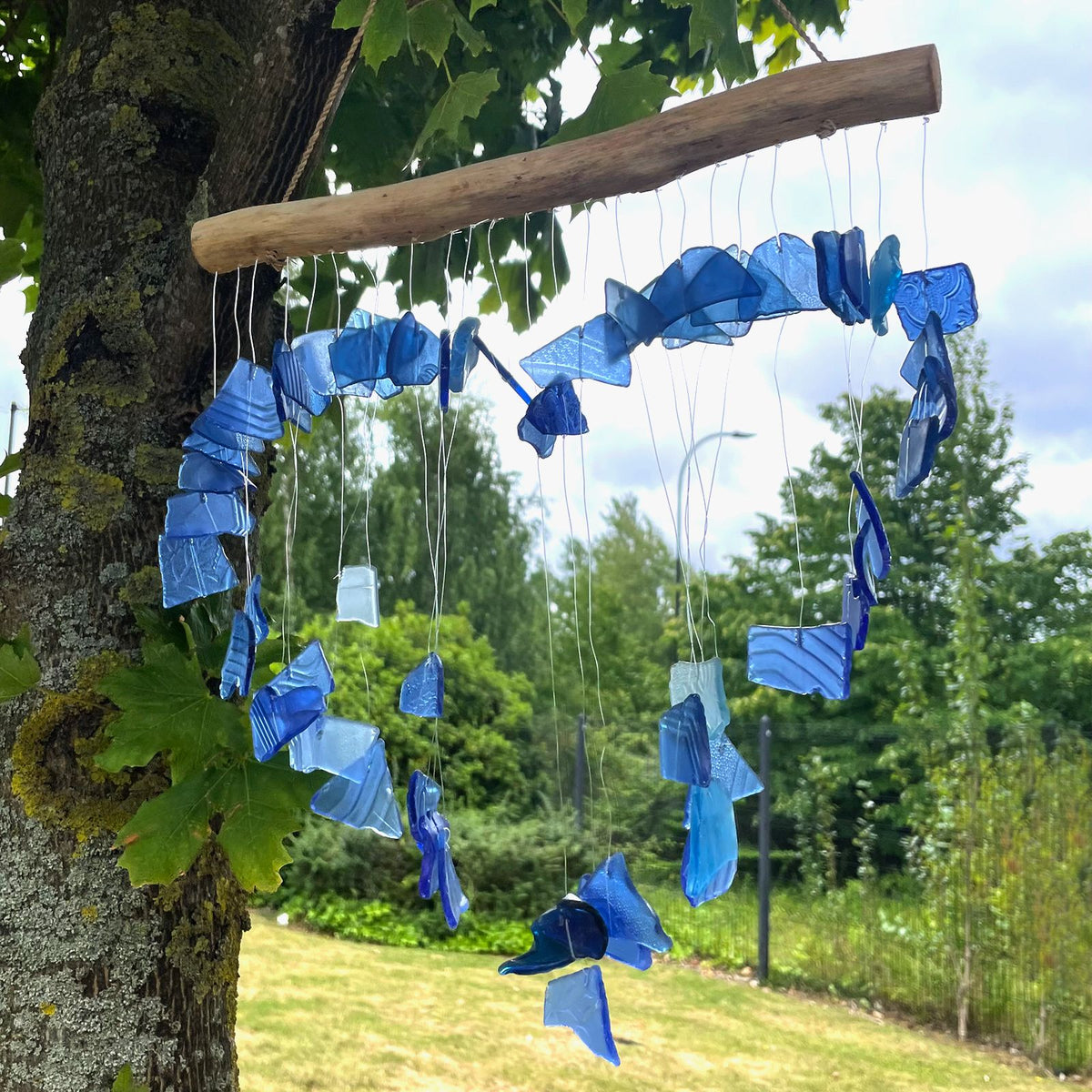 Recycled Glass Love Chime - Blue – view 3
