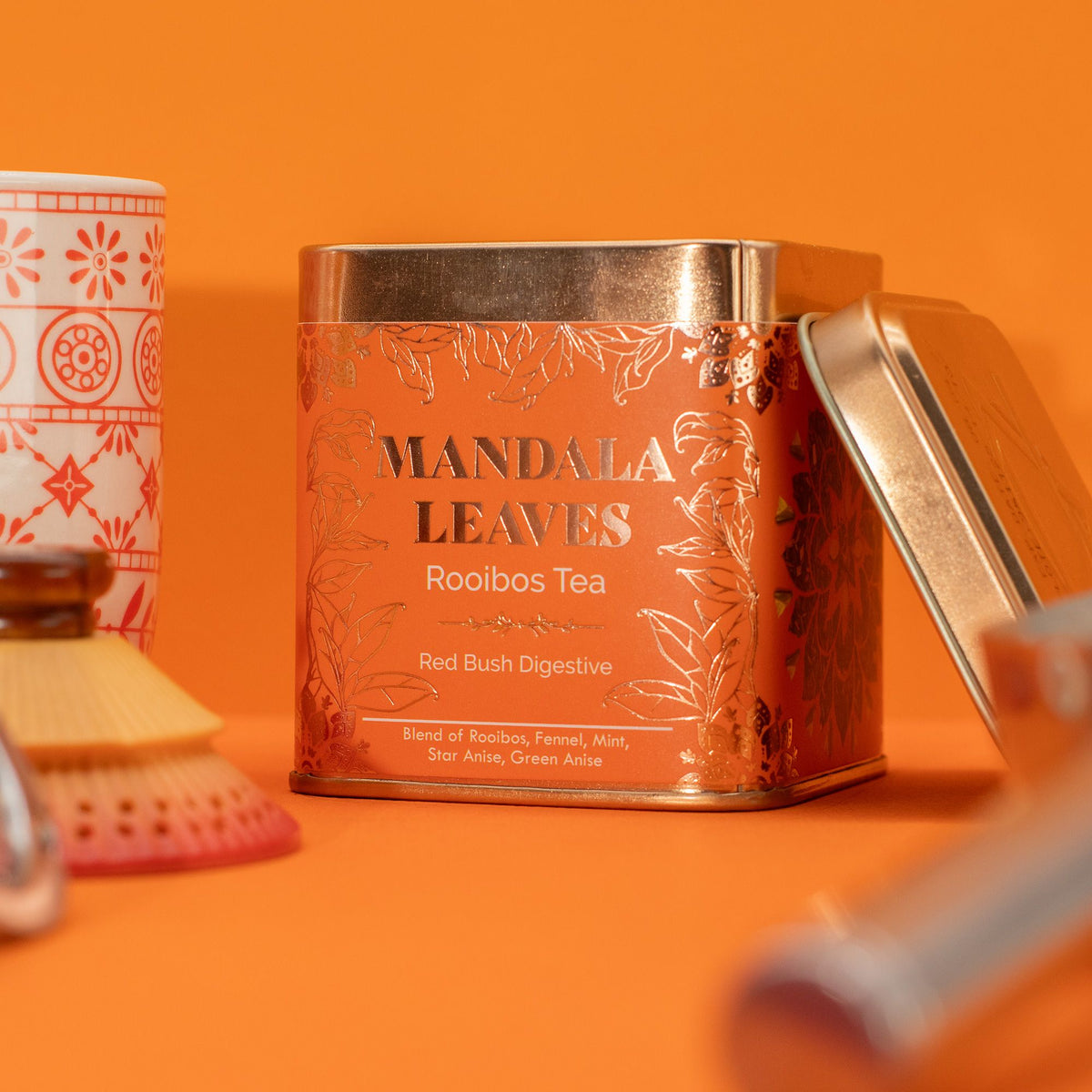Lata de té rooibos digestivo Red Bush con hinojo 50g