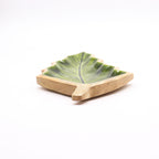 Green Enamel Leaf Wooden Bowl - 33 x 17 cm – view 6