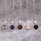 Amethyst Healing Hands Gemstone Pendant Necklace – view 2