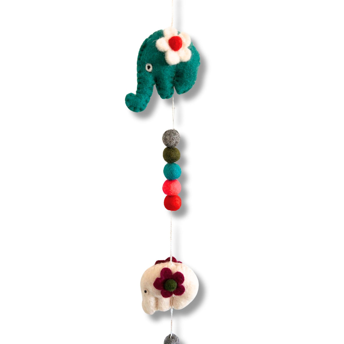 Felt Wall Hanging 110cm - Elephants, Random Colours – view 2