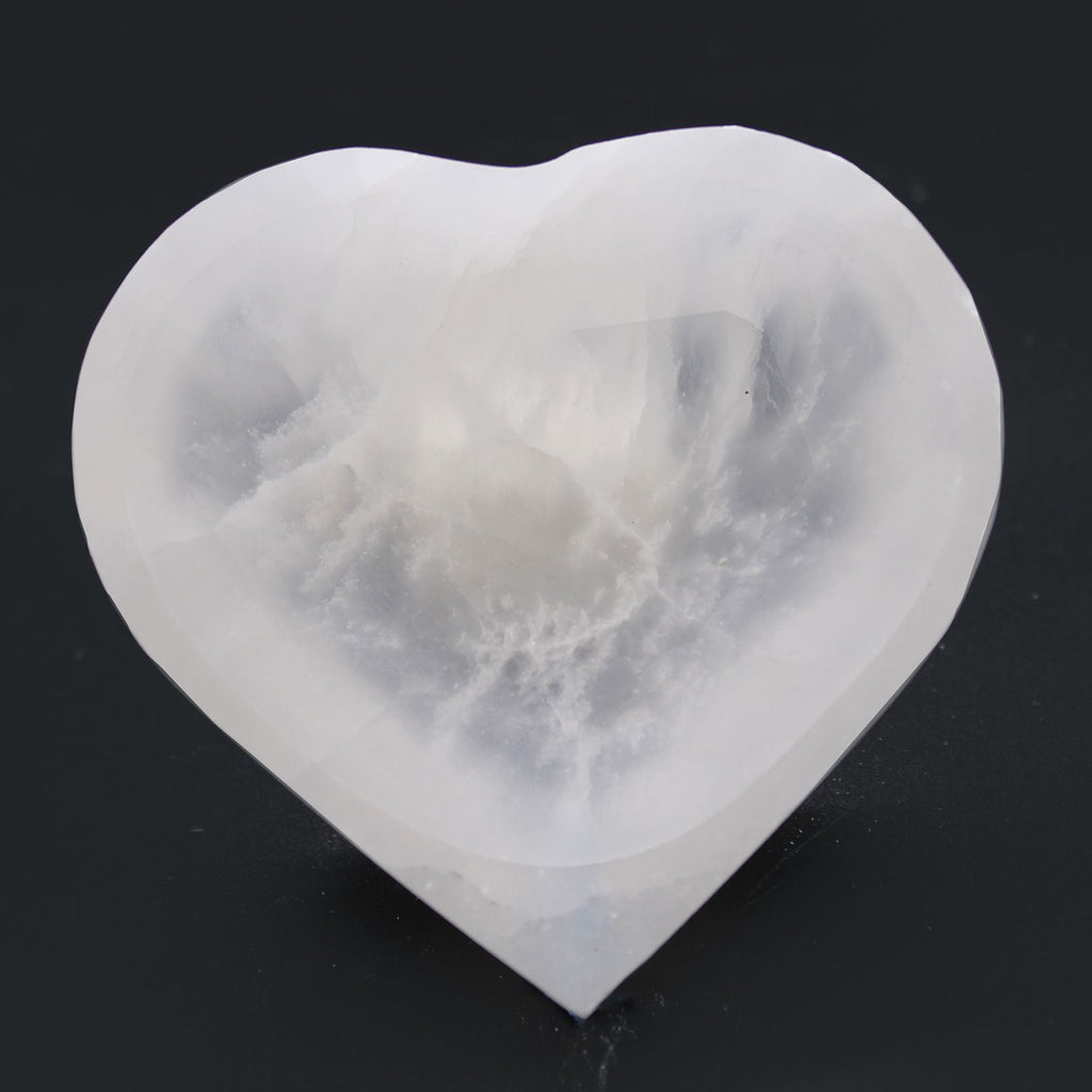Selenite Heart Bowl approx 10cm – view 4