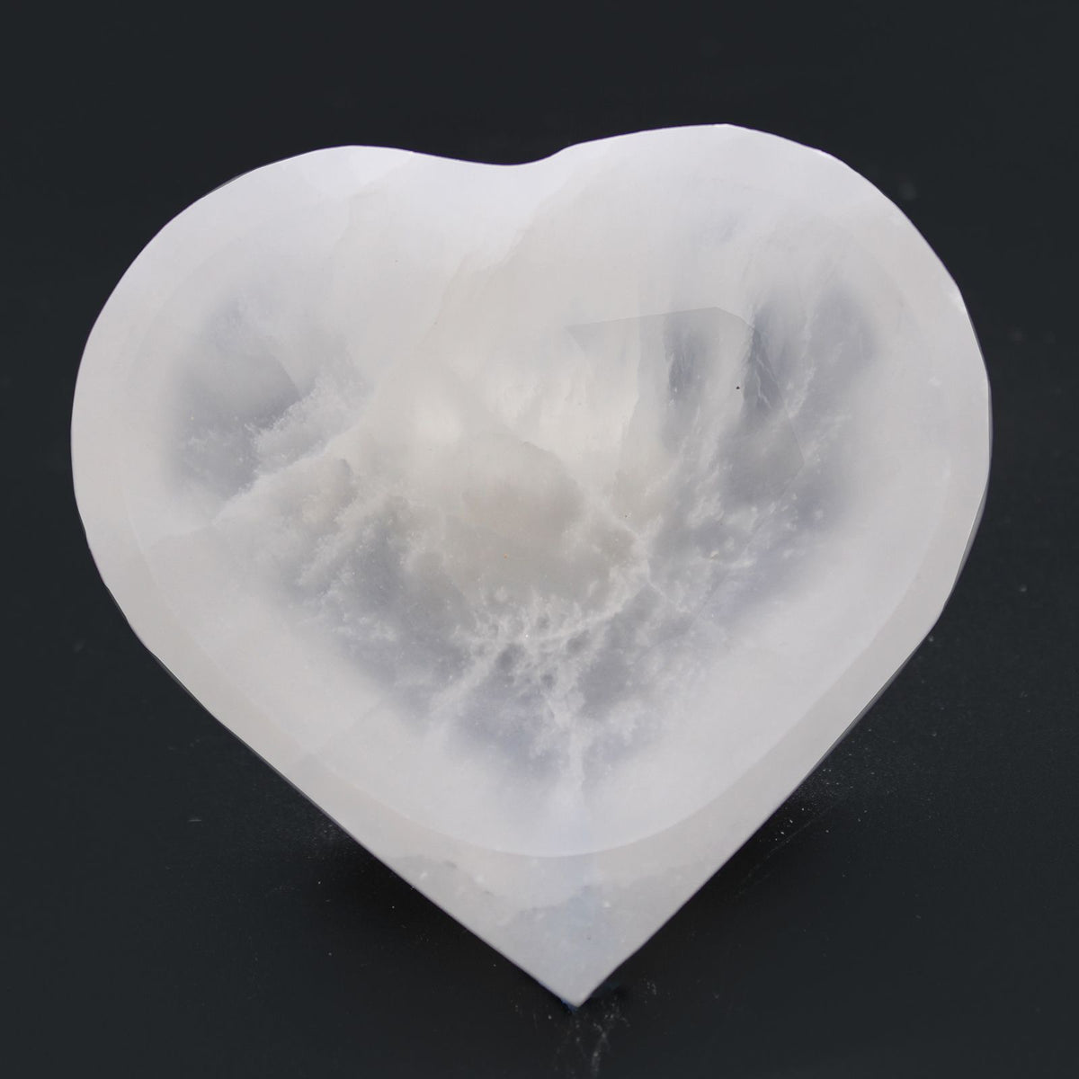 Selenite Heart Bowl approx 10cm – view 4