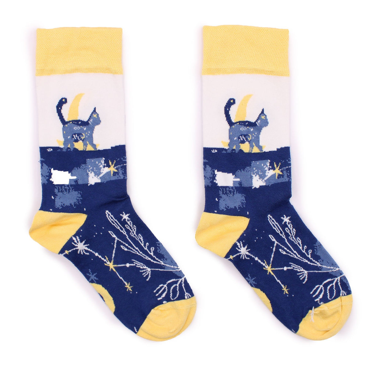 Hop Hare Bamboo Socks Midnight Cat Print (36-40) – view 4