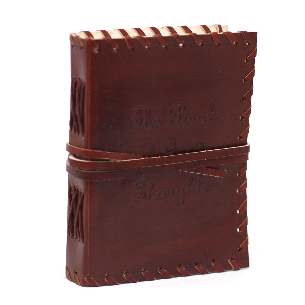 Leather Book of Thoughts Wrap Notebook – 12x15.5 cm