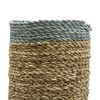 Seagrass and Grey Raffia Vase and Bin Set (2 Vases, 2 Bins) – view 5