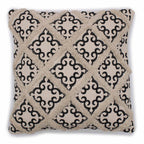 Criss-Cross and Print Cushion Cover, 45x45cm