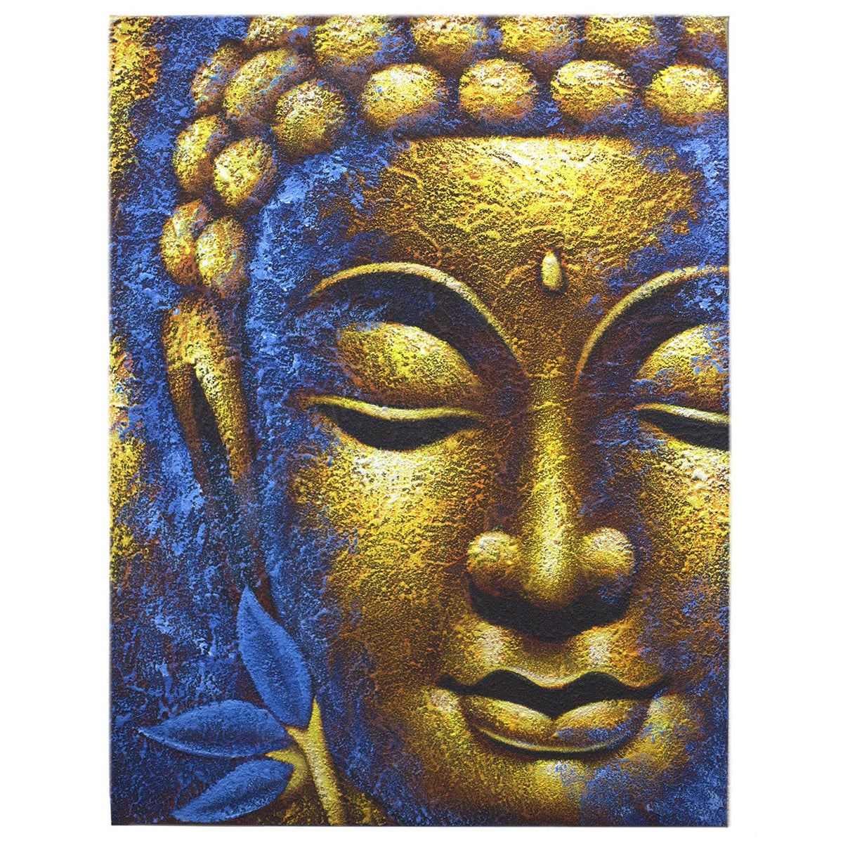 Buddha Painting, Gold Face & Lotus Flower - 80 x 60cm – view 5