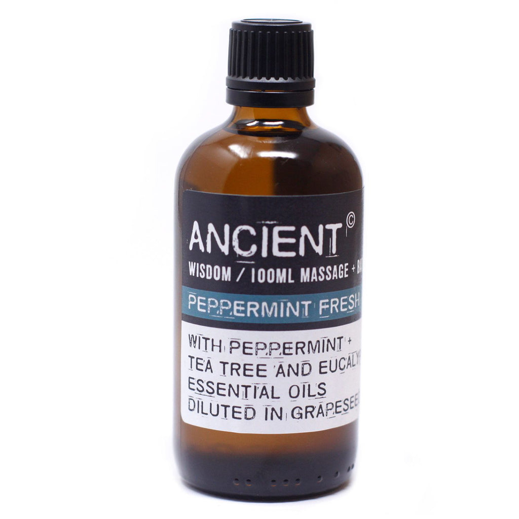 Peppermint Fresh Massage Oil with Tea Tree and Eucalyptus - 100ml