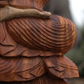 Hand Carved Buddha Statue, Thinking Pose, 25cm