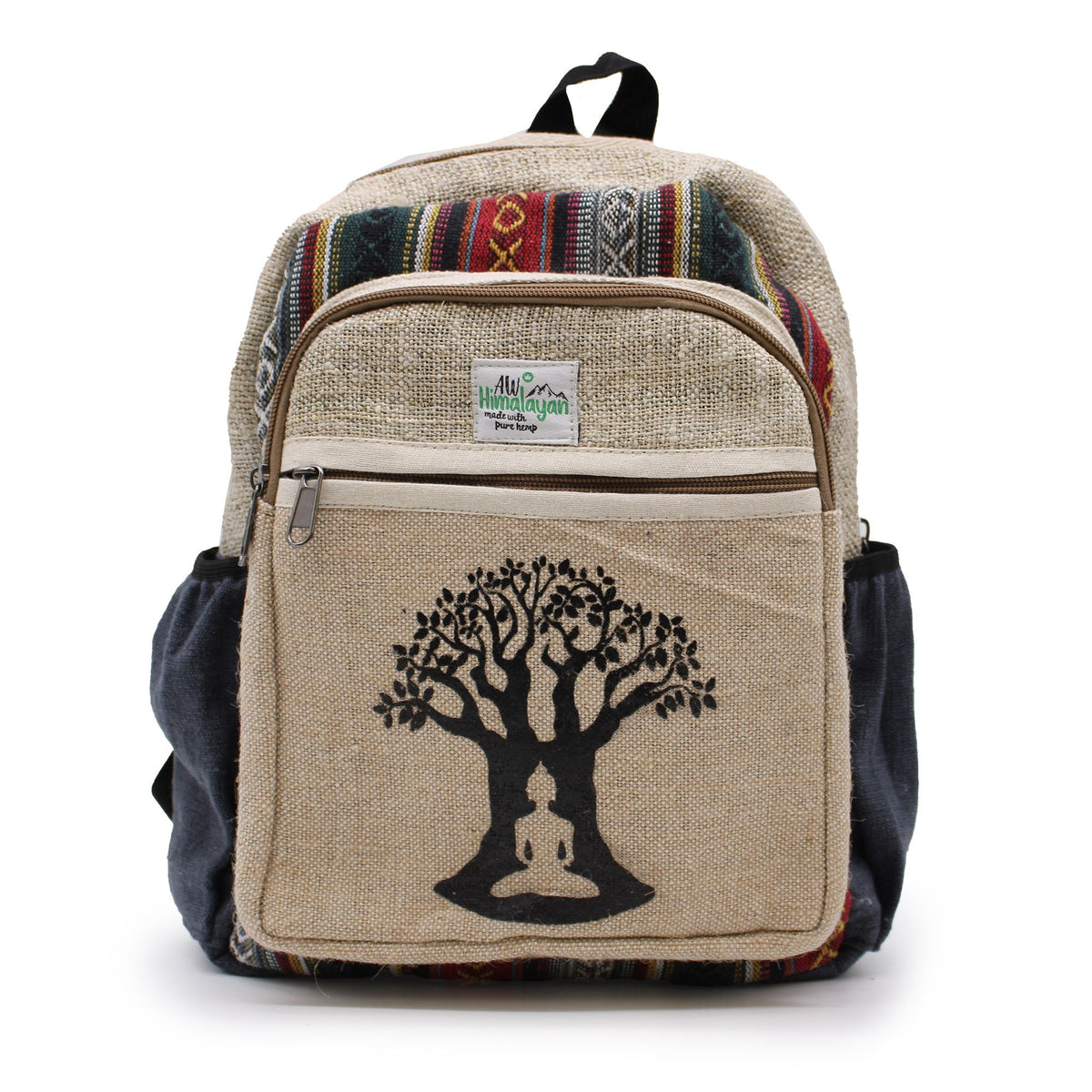 Small Hemp Backpack - Bodhi Tree Design – view 2
