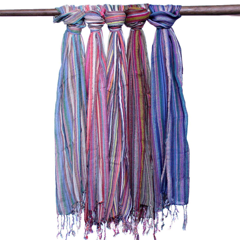 Indian Boho Scarf - 50x180 cm - Random Purples – view 2