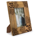 Large Mango Wood Picture Frame, Mandala, Black