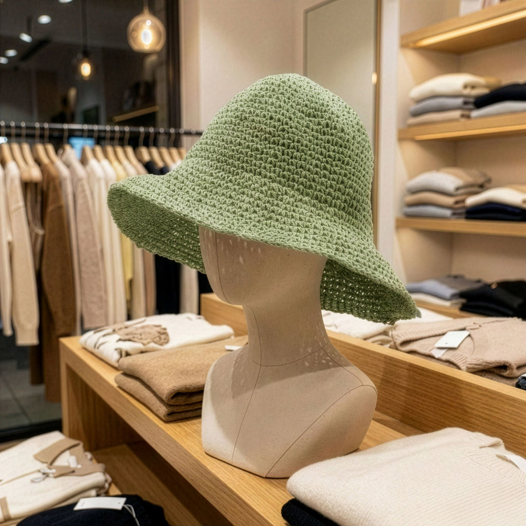 Nomad Sari Floppy Straw Sun Hat - Moss Green – view 4