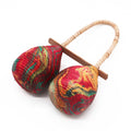 Double Loop Maracas Rattle - Marbled Rattan