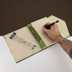 Lokta Bold Floral Notebook – Large – Moss Green – view 3
