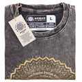 Nomad Sari Stonewashed T-Shirt - Hamsa - Dark Grey - Large