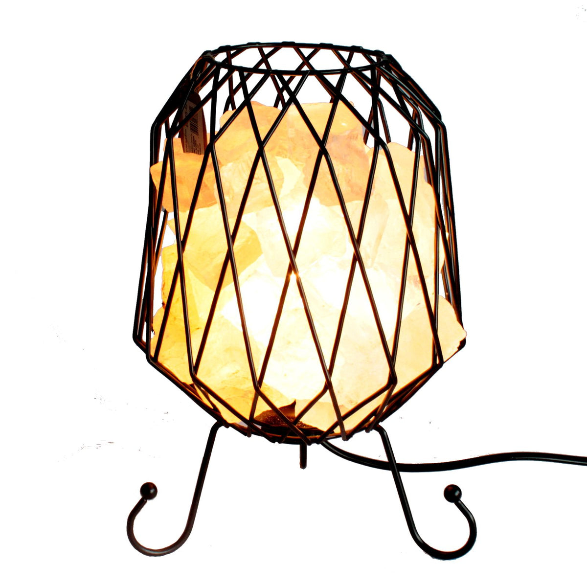 Mesh Salt Rock Brazier Lamp - Pink Himalayan Salt