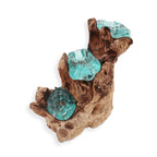 Molten Glass Triple Candle Holder on Wood – view 3