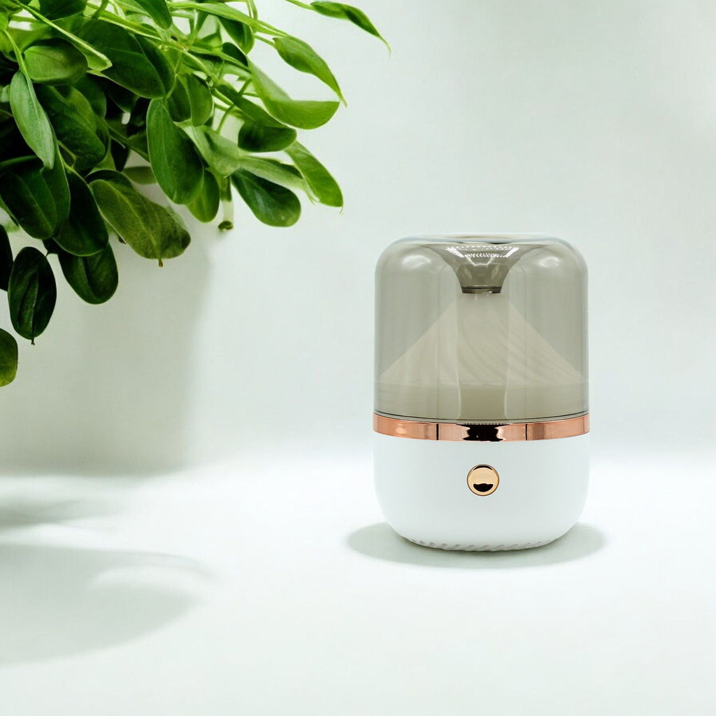 Urban Aroma Diffuser in White and Bronze with Night Light