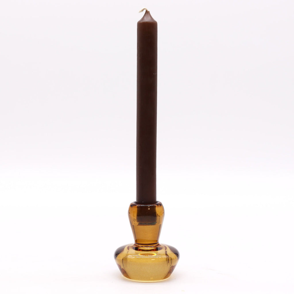 Mushroom Flip Candle Holder Set - Antique Amber