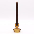 Mushroom Flip Candle Holder Set - Antique Amber
