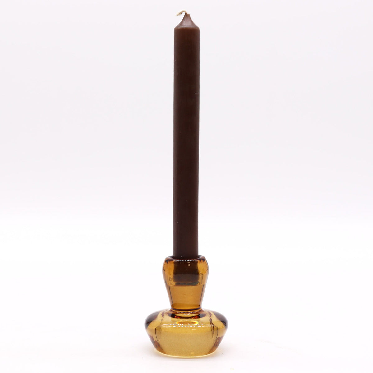Mushroom Flip Candle Holder Set - Antique Amber