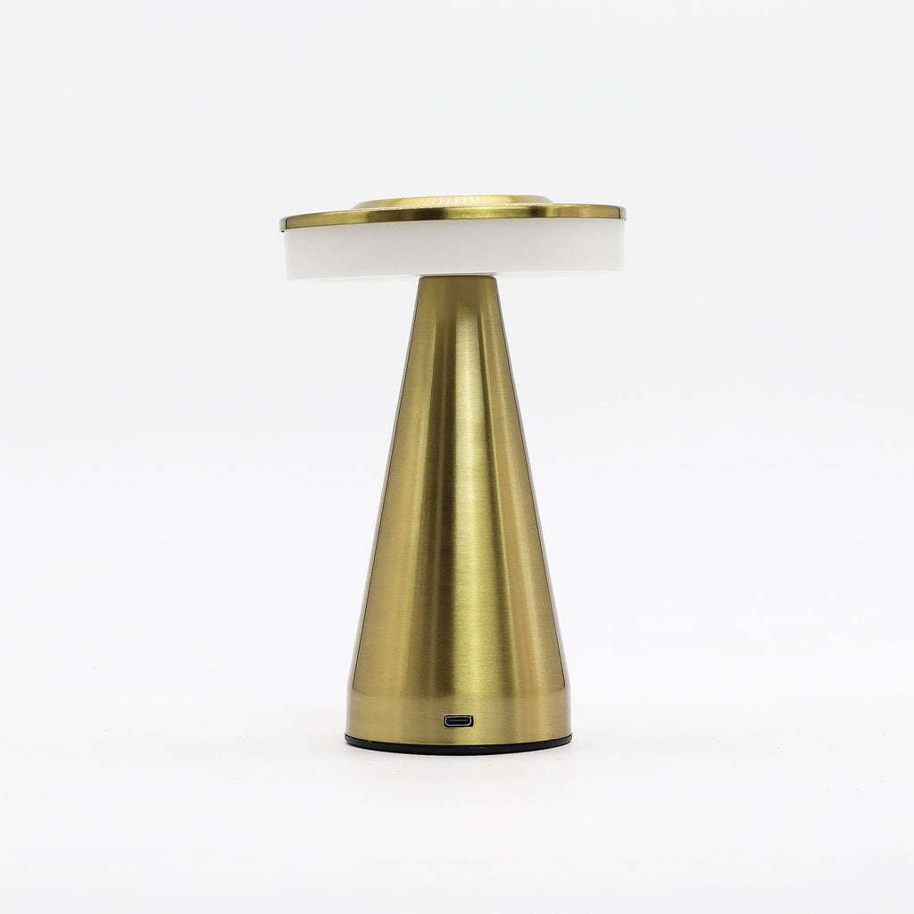 Touch Lamp, Tall Bronze and Gold Stem, USB-C Rechargeable – view 5