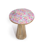 Pretty Floral Enamelled Mushroom Ornament - Small 10cm – view 2