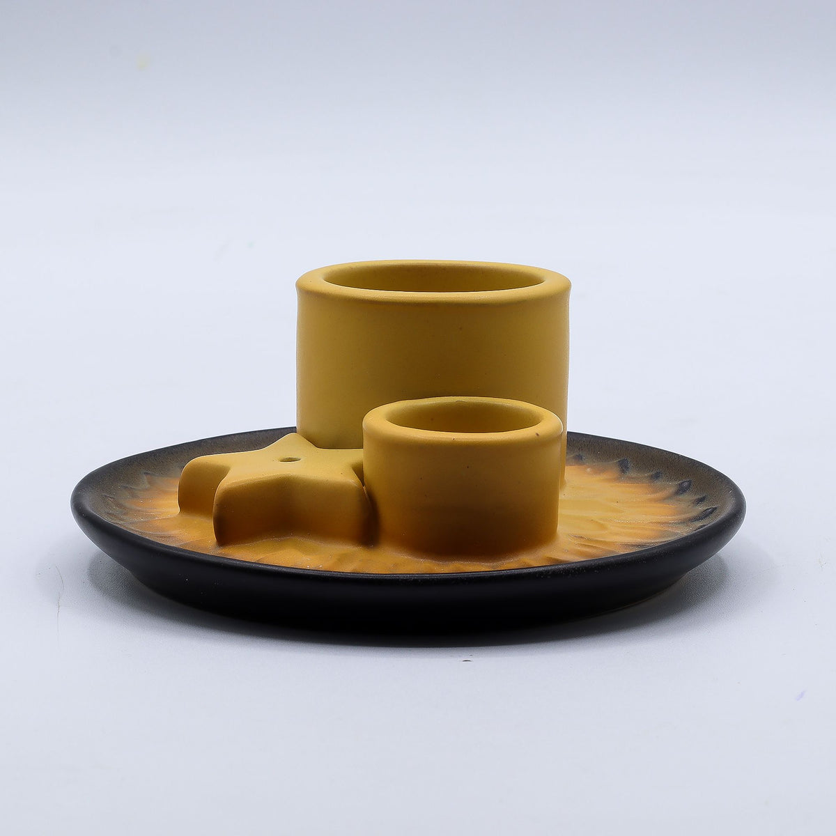 Ceramic Palo Santo & Smudge Holder, Mandala, Sand & Grey – view 5
